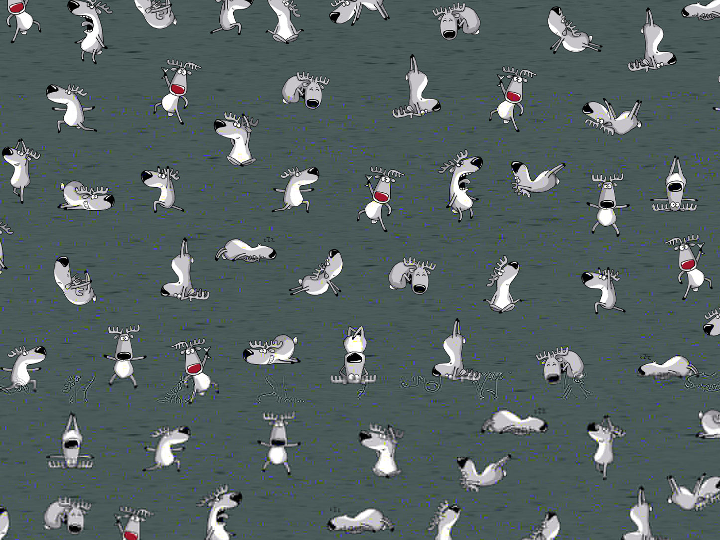 French Terry Stoff - Thorsten Berger WINTER MOODS - Rentiere, smaragd