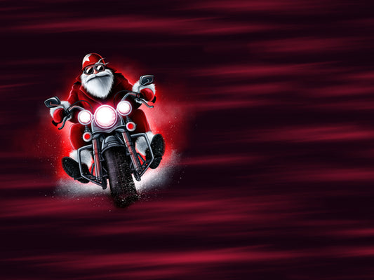 French Terry Stoff - Thorsten Berger WINTER MOODS - Weihnachtsmann, bordeaux PANEL