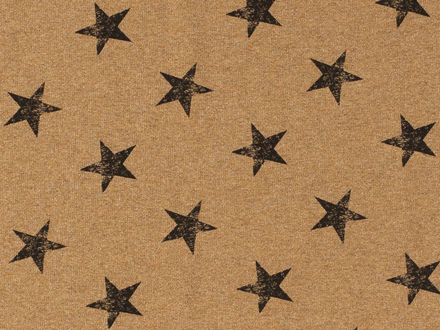 French Terry Große Sterne ocker,schwarz online kaufen