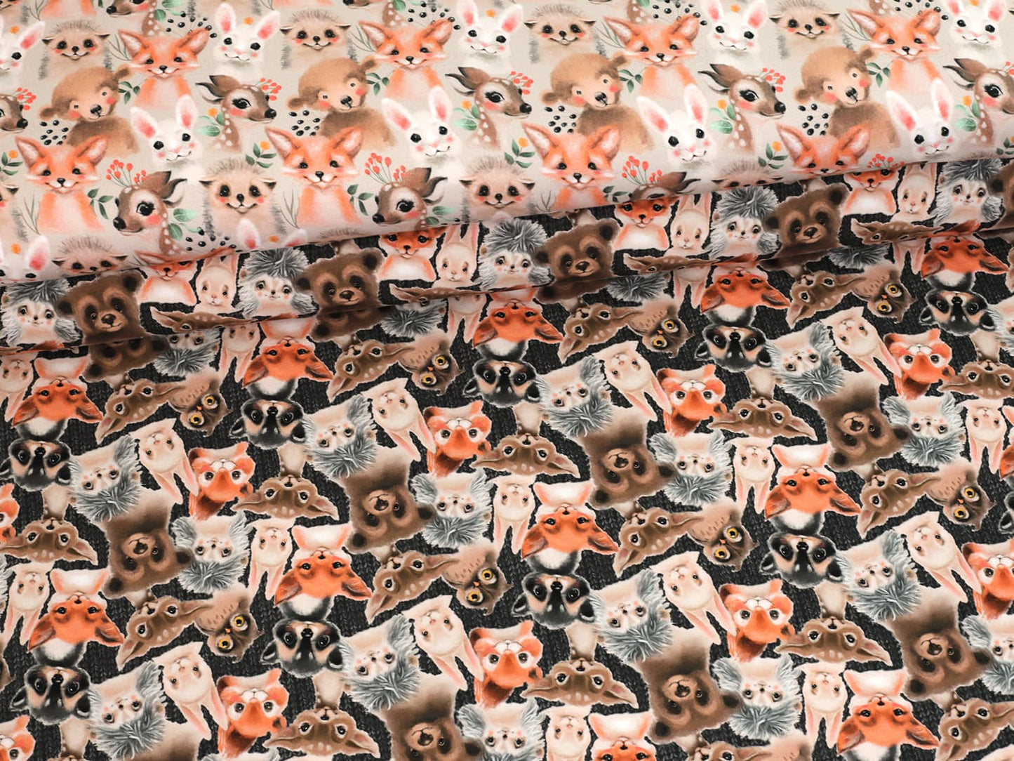 stoff-french-terry-sommersweat-herbst-winter-baumwolle-herbsttiere-waldtiere-baer-fuchs-waschbaer-igel-all-goods-in-the-woods-serie