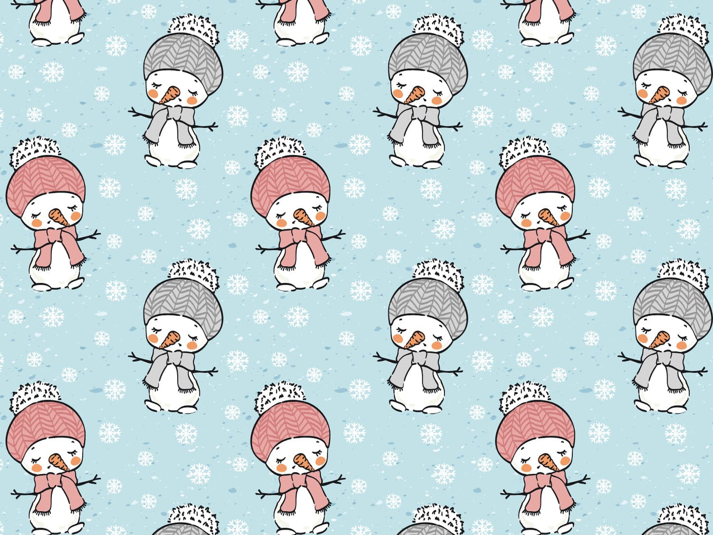 stoff-french-terry-sommersweat-kathi-kunterbunt-schneemann-snowman-lachend-muetze-altrosa-grau