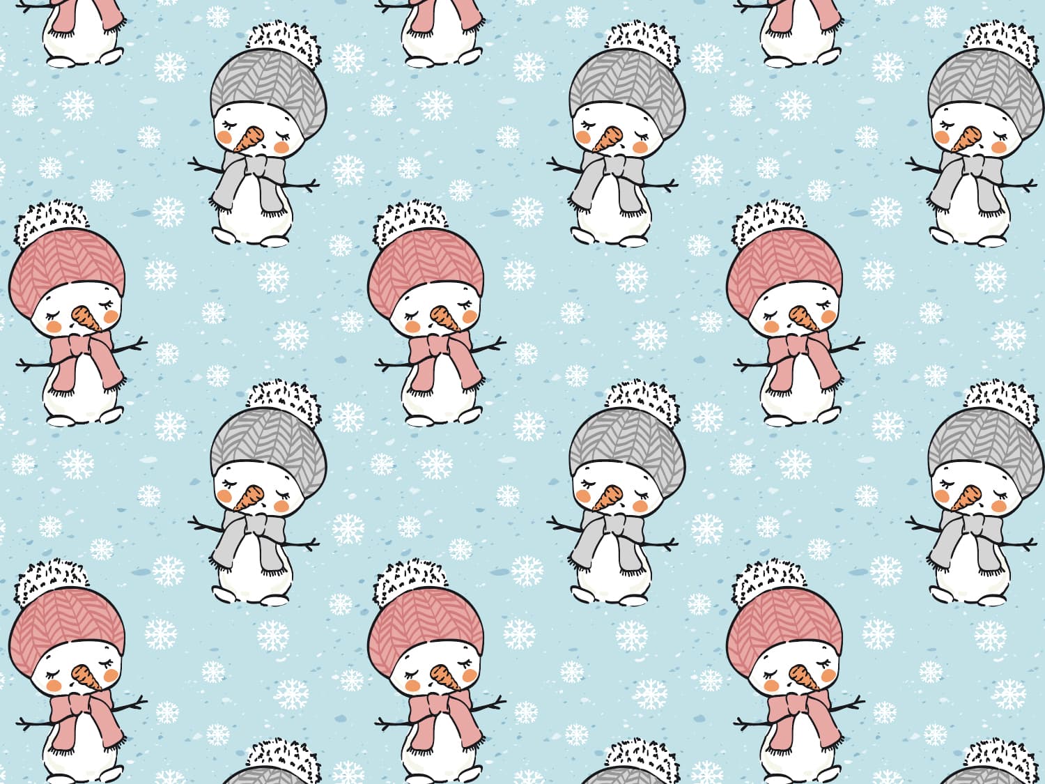 stoff-french-terry-sommersweat-kathi-kunterbunt-schneemann-snowman-lachend-muetze-altrosa-grau