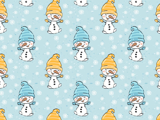 stoff-french-terry-sommersweat-kathi-kunterbunt-schneemann-snowman-lachend-muetze-senf-2