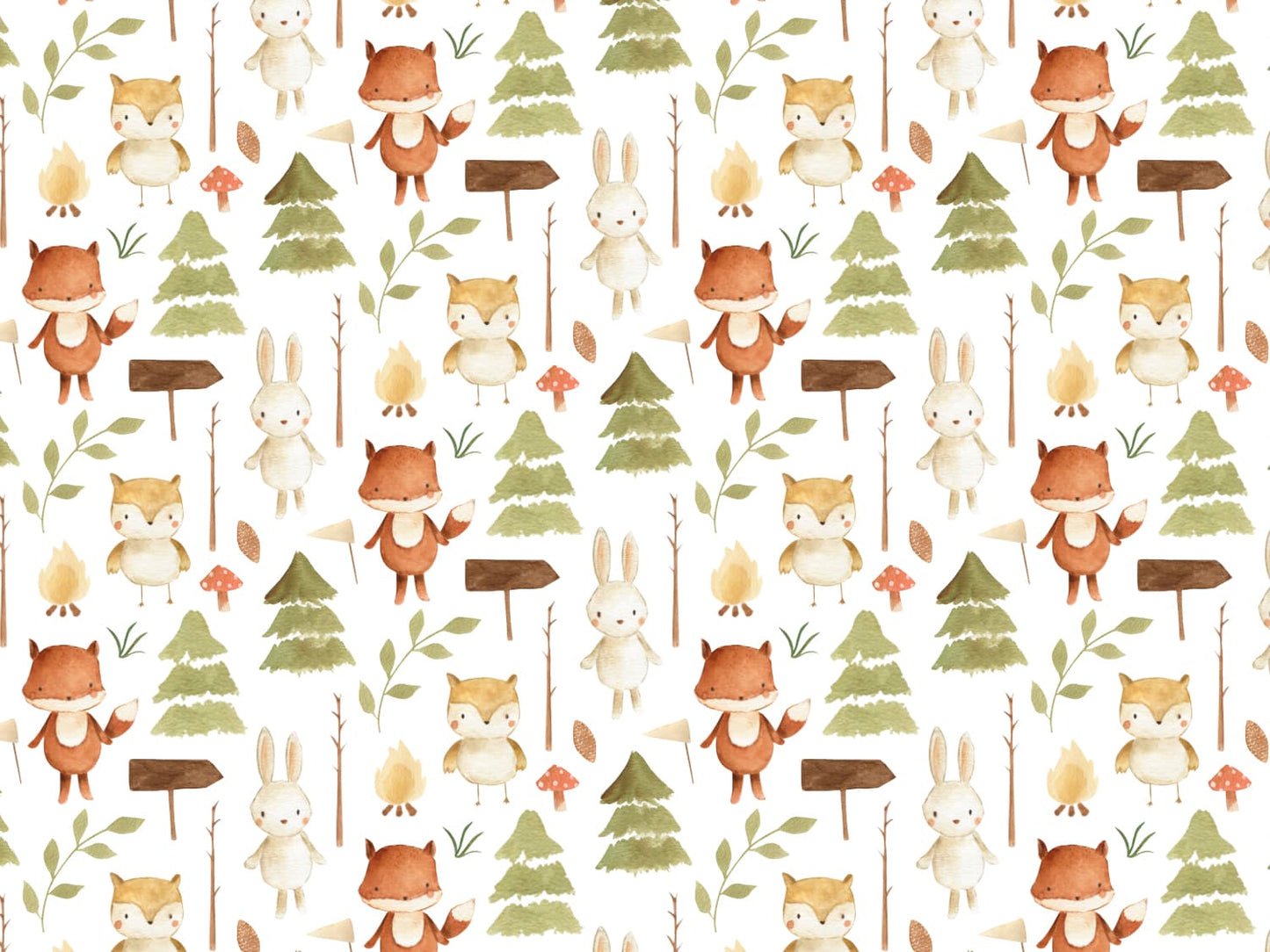 stoff-french-terry-sommersweat-kleine-waldtiere-waldfreunde-fuchs-hase-eule-wald-pilz-2