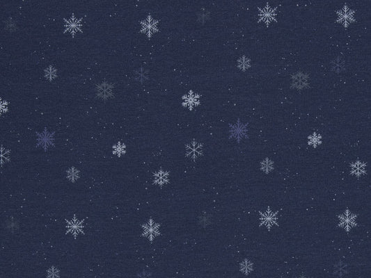 stoff-french-terry-sommersweat-swafing-beyond-nordic-schneeflocken-dunkelblau