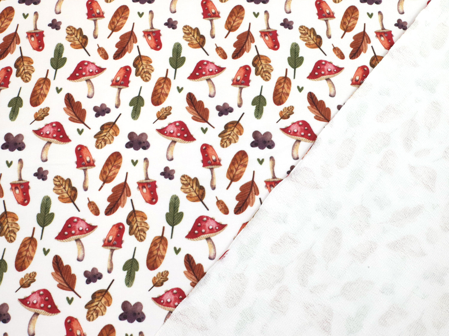 stoff-french-terry-sommersweat-sweat-baumwolle-halloween-pilze-blaetter-haus