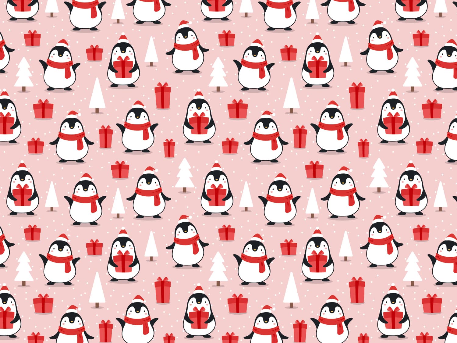 stoff-french-terry-sommersweat-sweat-baumwolle-kathi-kunterbunt-weihnachten-winter-pinguin-geschenk-rosa-rot