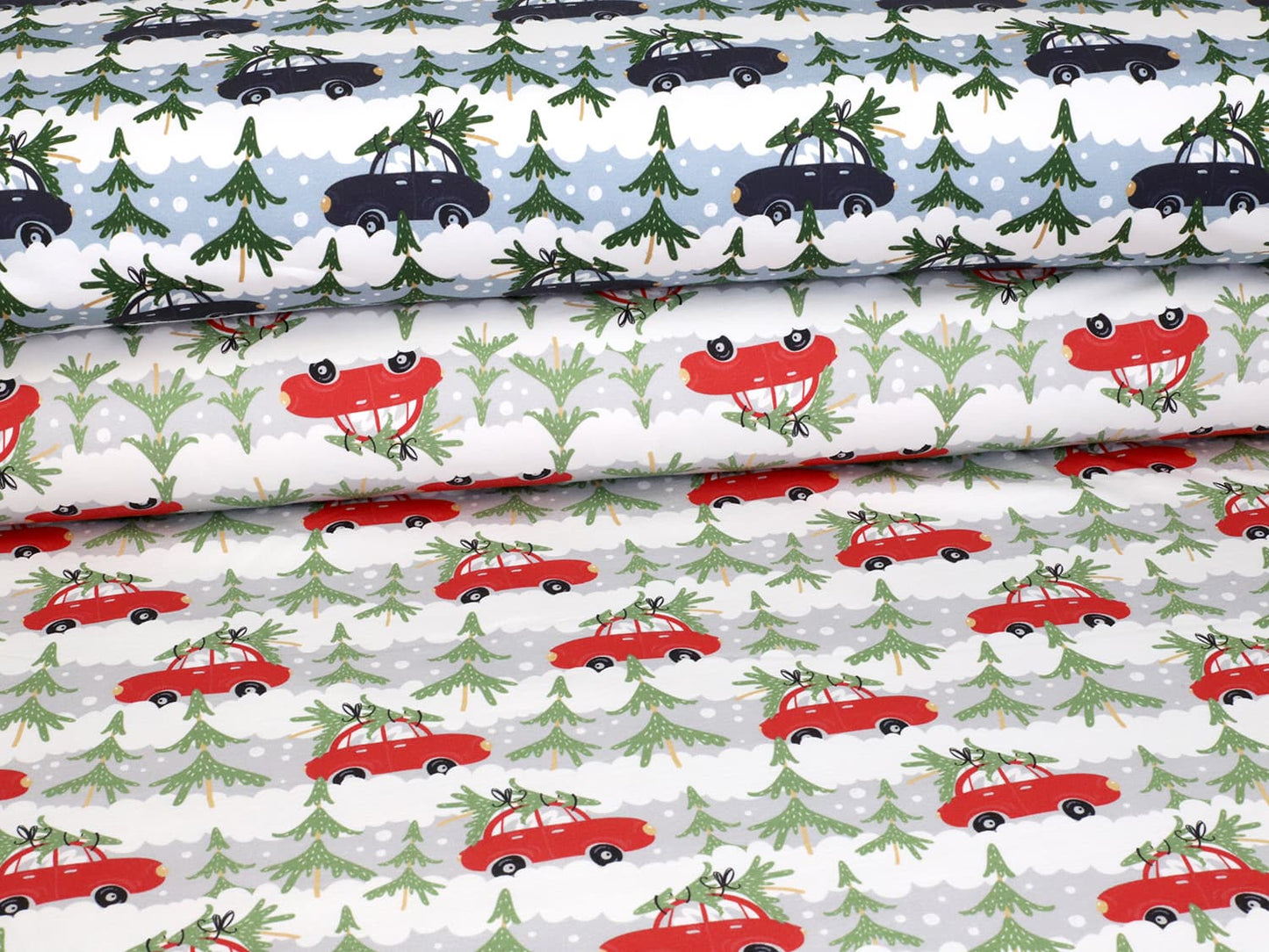 stoff-french-terry-sommersweat-sweat-baumwolle-kathi-kunterbunt-weihnachten-winter-winterwald-weihnachtswald-tannenbaum-auto-driving-home-for-christmas-serie