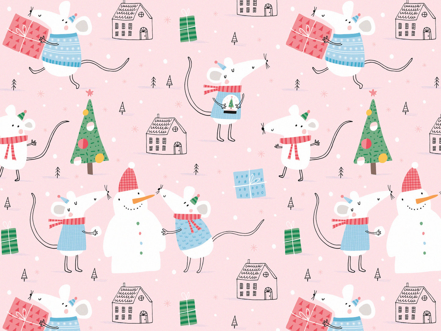 stoff-french-terry-sommersweat-sweat-baumwolle-weihnachts-maus-geschenke-rosa