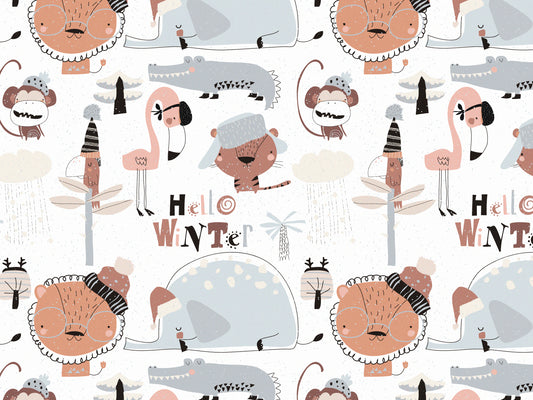 stoff-french-terry-sommersweat-sweat-unangeraut-baumwolle-kathi-kunterbunt-weihnachten-winter-hello-winter-elefant-loewe-affe-flamingo-krokodil-tannenbaum-schnee