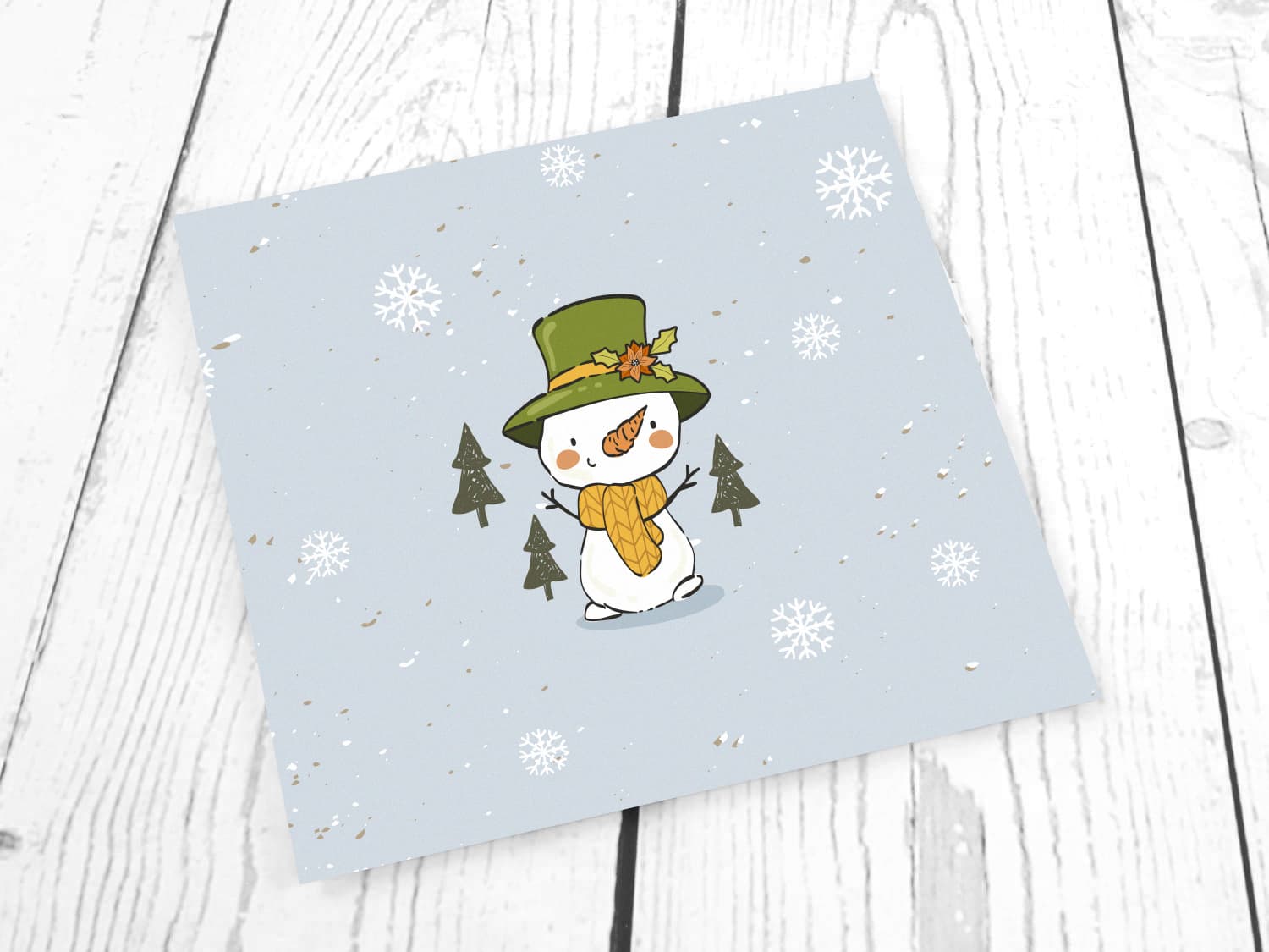 stoff-french-terry-sommersweat-sweat-unangeraut-baumwolle-kathi-kunterbunt-weihnachten-winter-schneemann-tannenbaum-schnee-schneeflocken-blaugrau-panel-schneemann-mit-hut