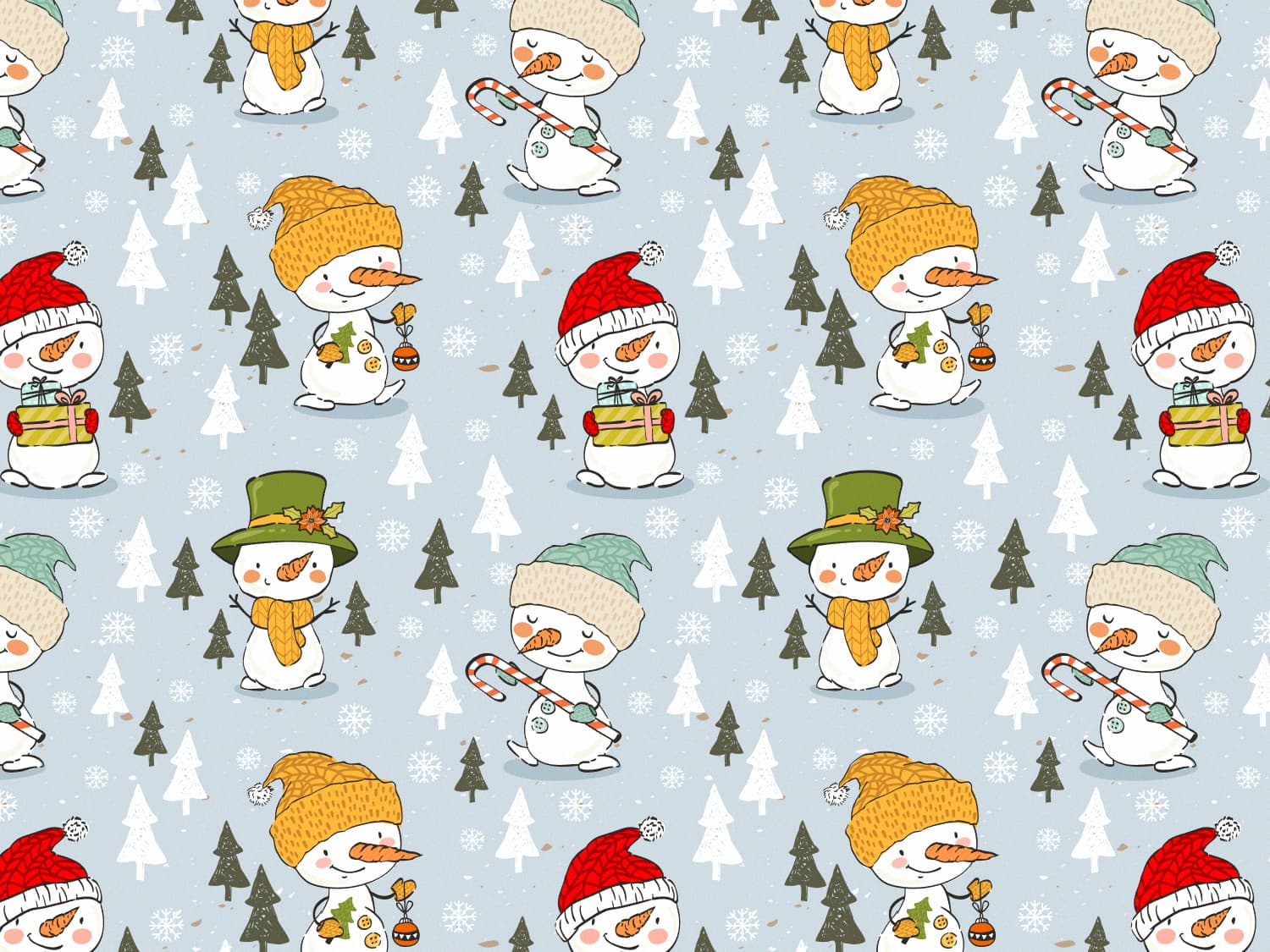 stoff-french-terry-sommersweat-sweat-unangeraut-baumwolle-kathi-kunterbunt-weihnachten-winter-schneemann-tannenbaum-schnee-schneeflocken-blaugrau