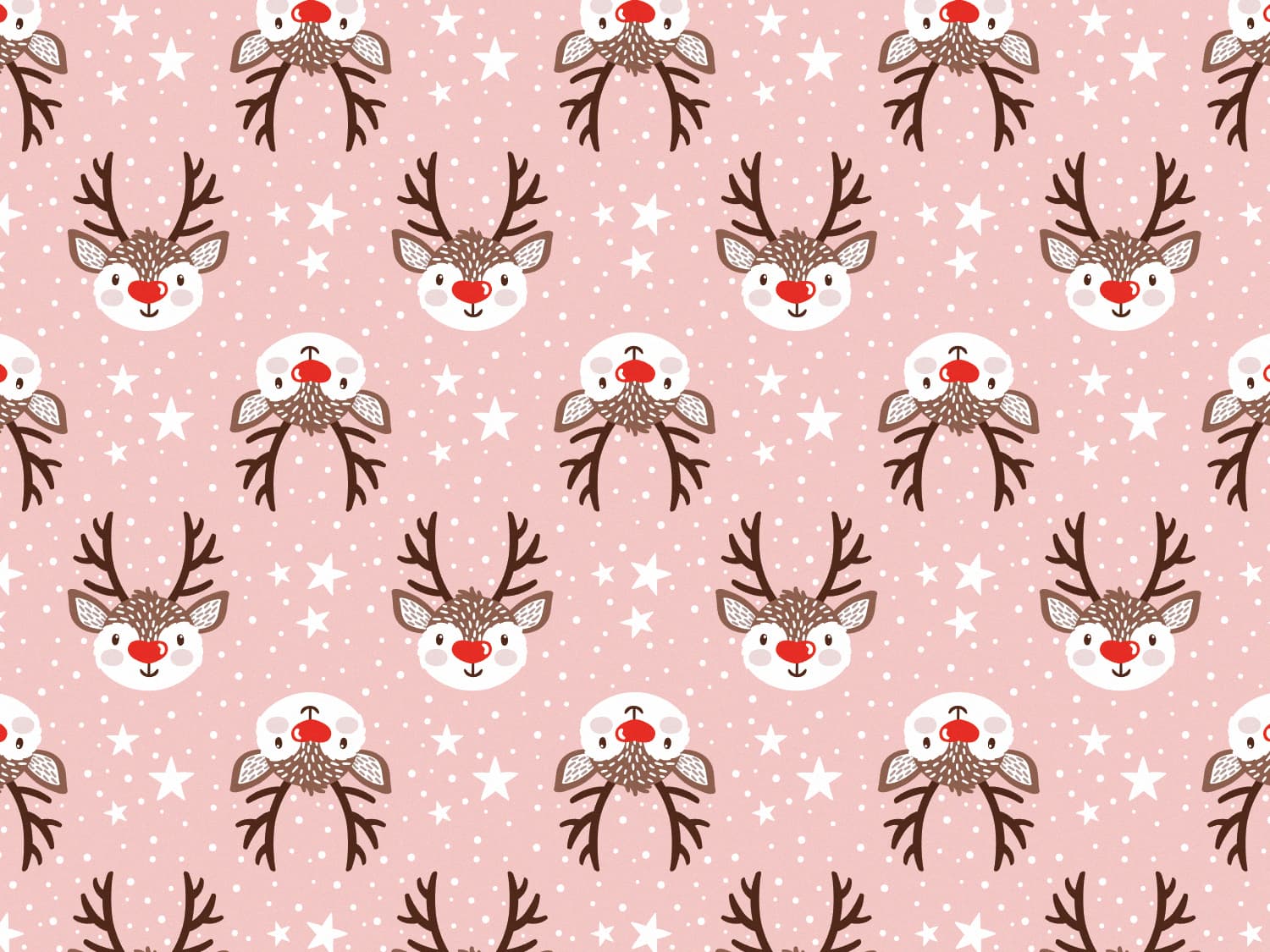 stoff-french-terry-sommersweat-sweat-unangeraut-kathi-kunterbunt-herbst-winter-weihnachten-reh-rentier-rudolph-sterne-tupfen-altrosa