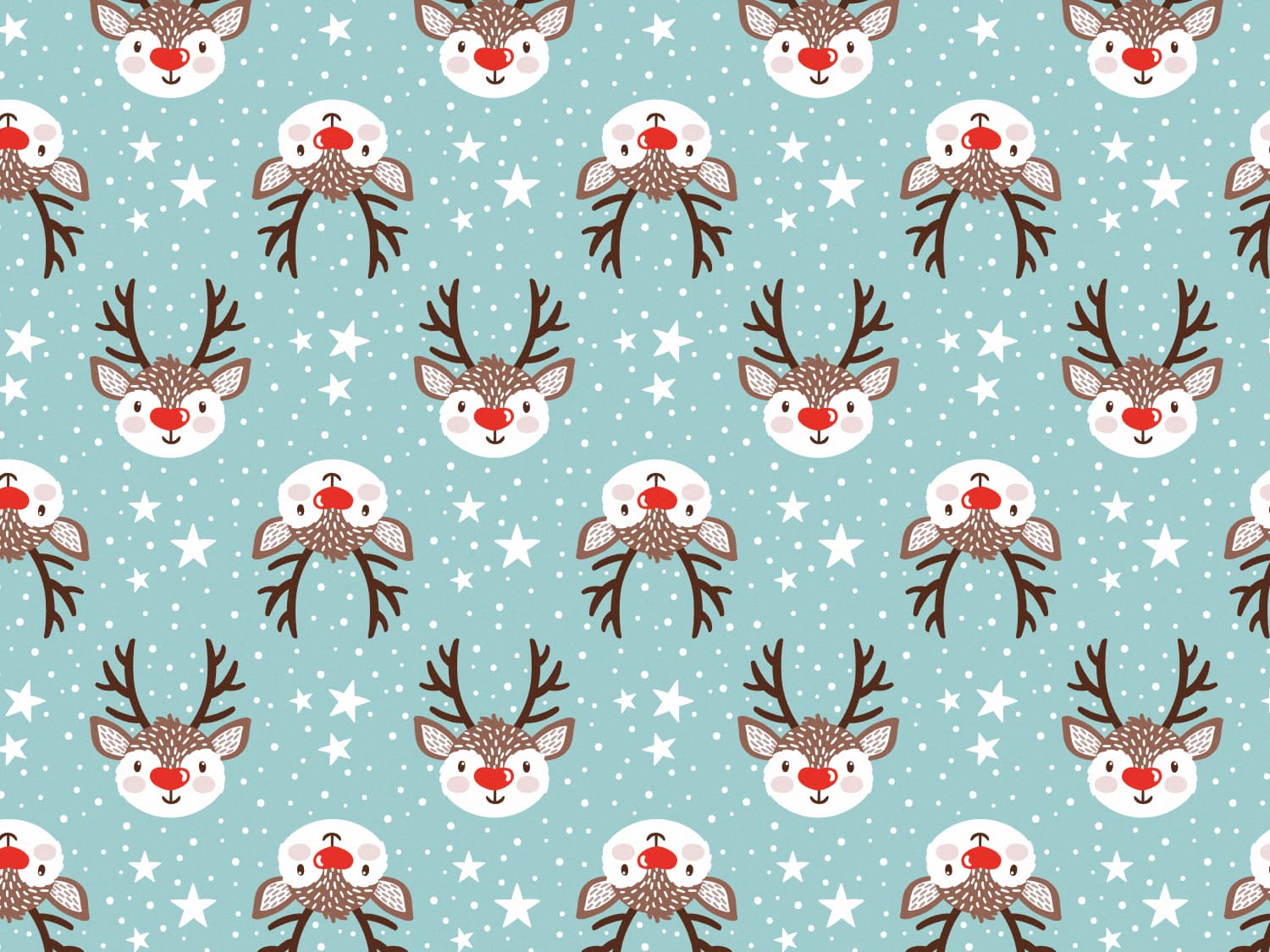 stoff-french-terry-sommersweat-sweat-unangeraut-kathi-kunterbunt-herbst-winter-weihnachten-reh-rentier-rudolph-sterne-tupfen-aqua