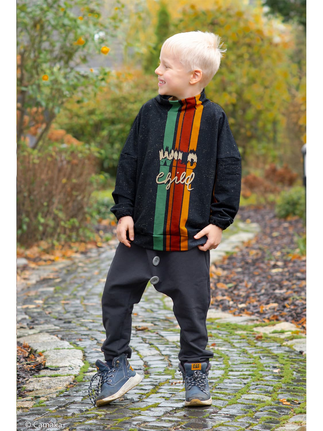 stoff-french-terry-sommersweat-unangeraut-swafing-bienvenido-colorido-wild-child-naehbeispiel-2