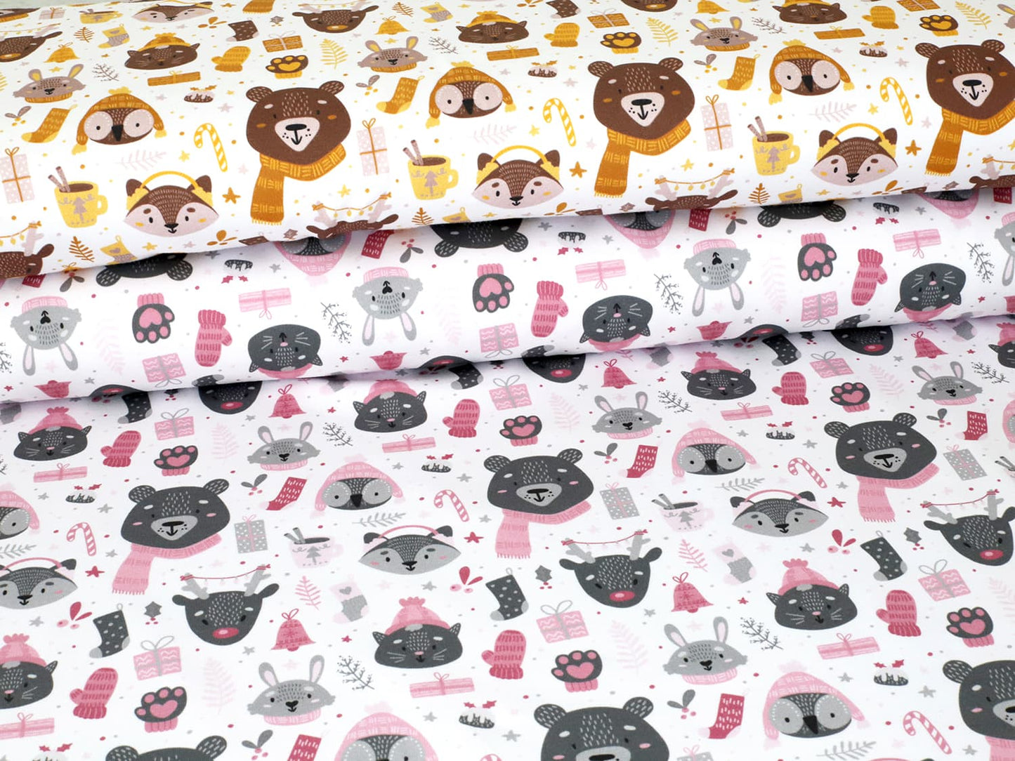 stoff-french-terry-sweat-unangeraut-sommersweat-kathi-kunterbunt-winter-weihnachten-tiere-baer-reh-fuchs-eule-hase-waldtiere-forest-friends-serie