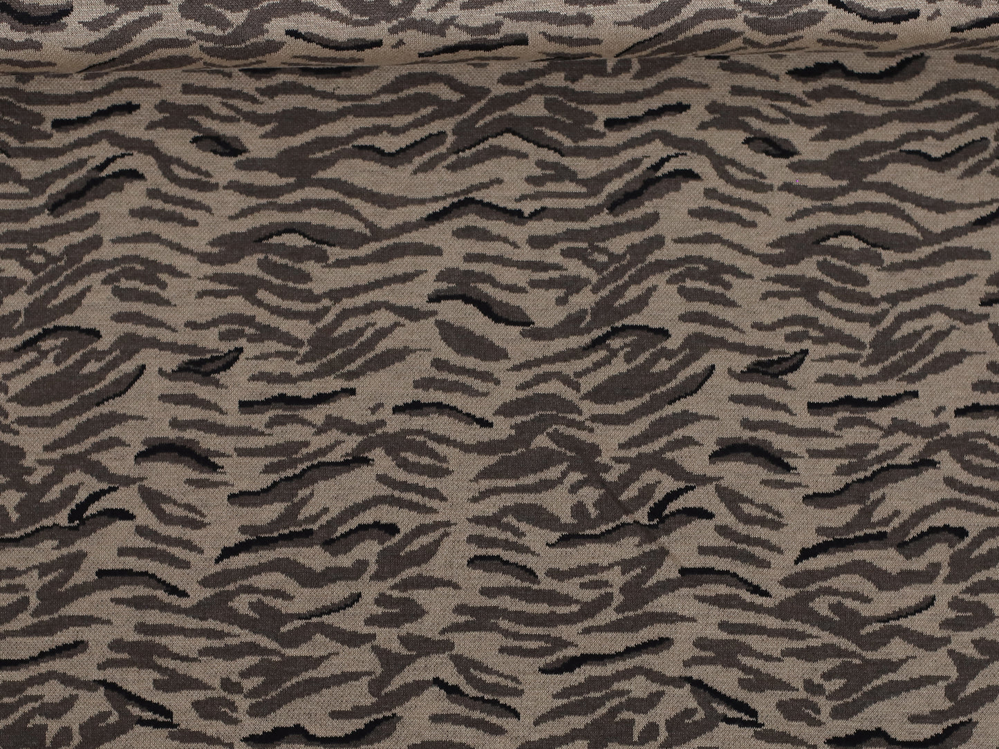 Jacquardjersey Stoff - Animal Print - schlamm