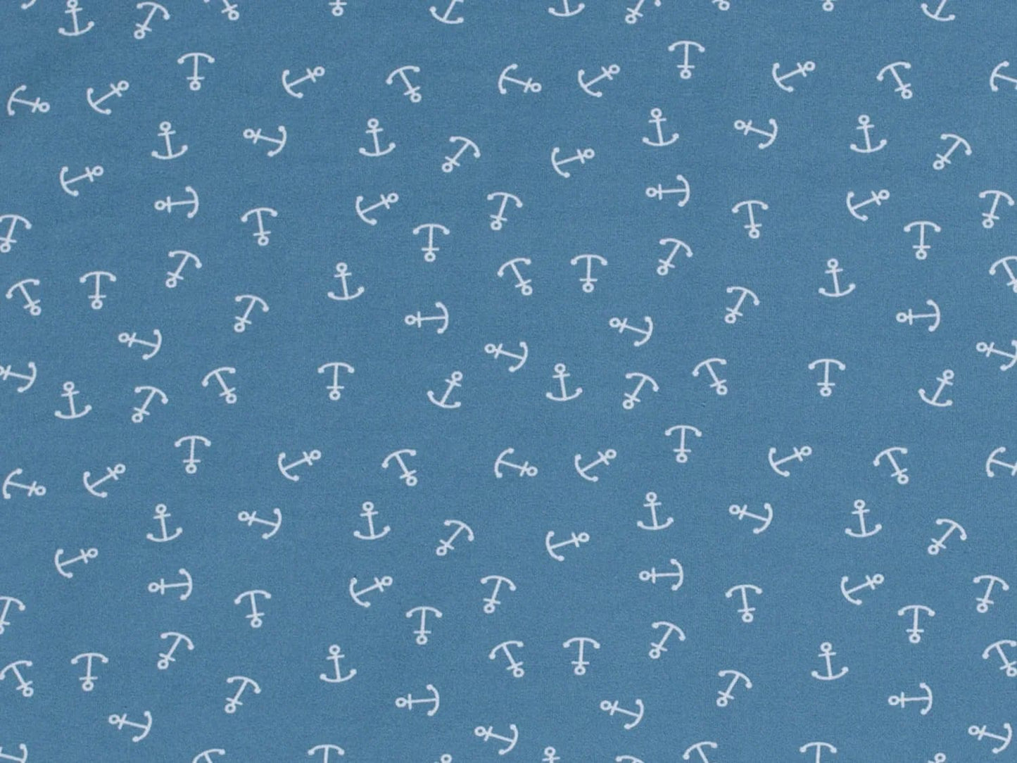 stoff-jersey-baumwolle-baumwolljersey-anker-qreuz-und-quer-anchor-maritim-marine-nautical-helles-jeansblau-weiss