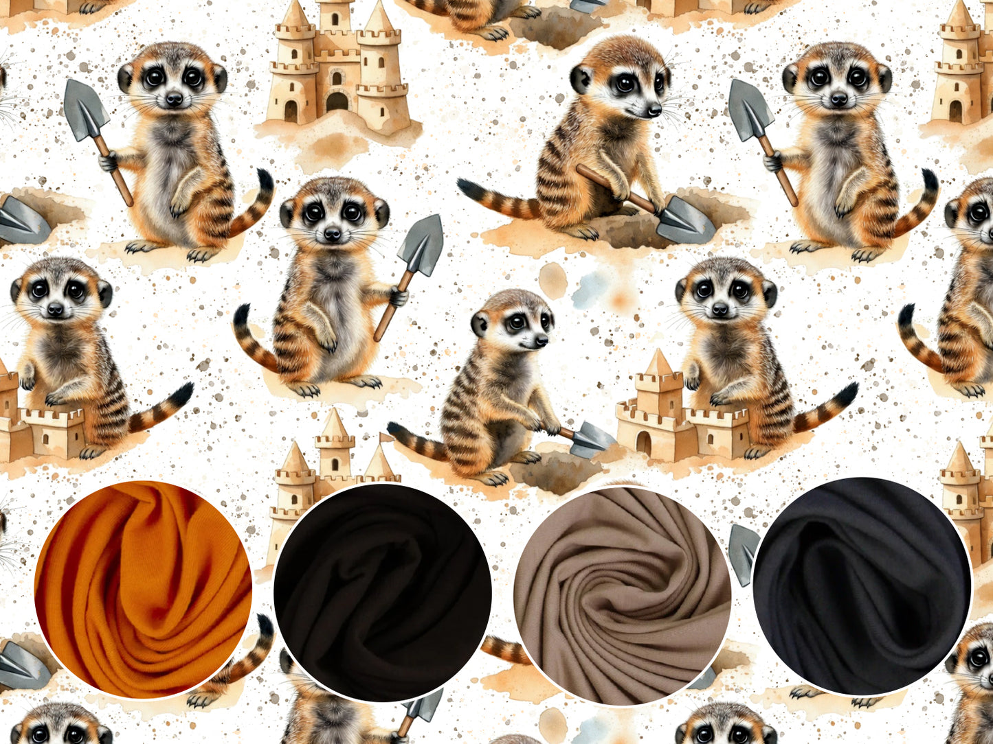 Tissu jersey - Festive Friends - Souris