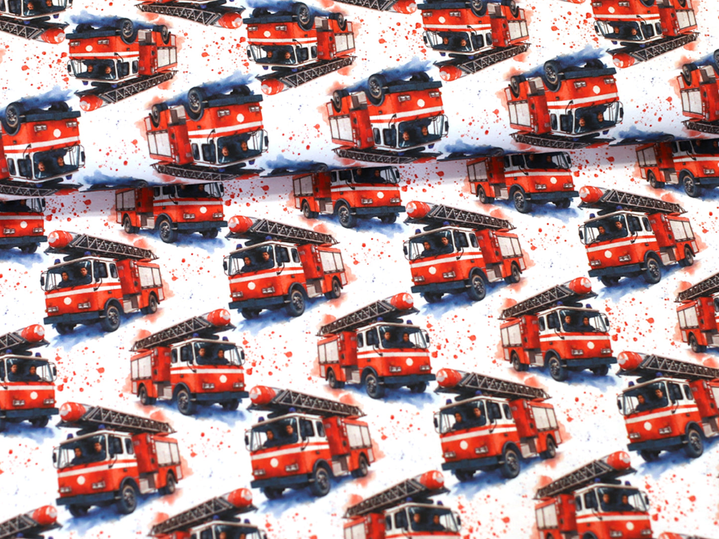 Jersey Stoff - Feuerwehr Fahrzeug