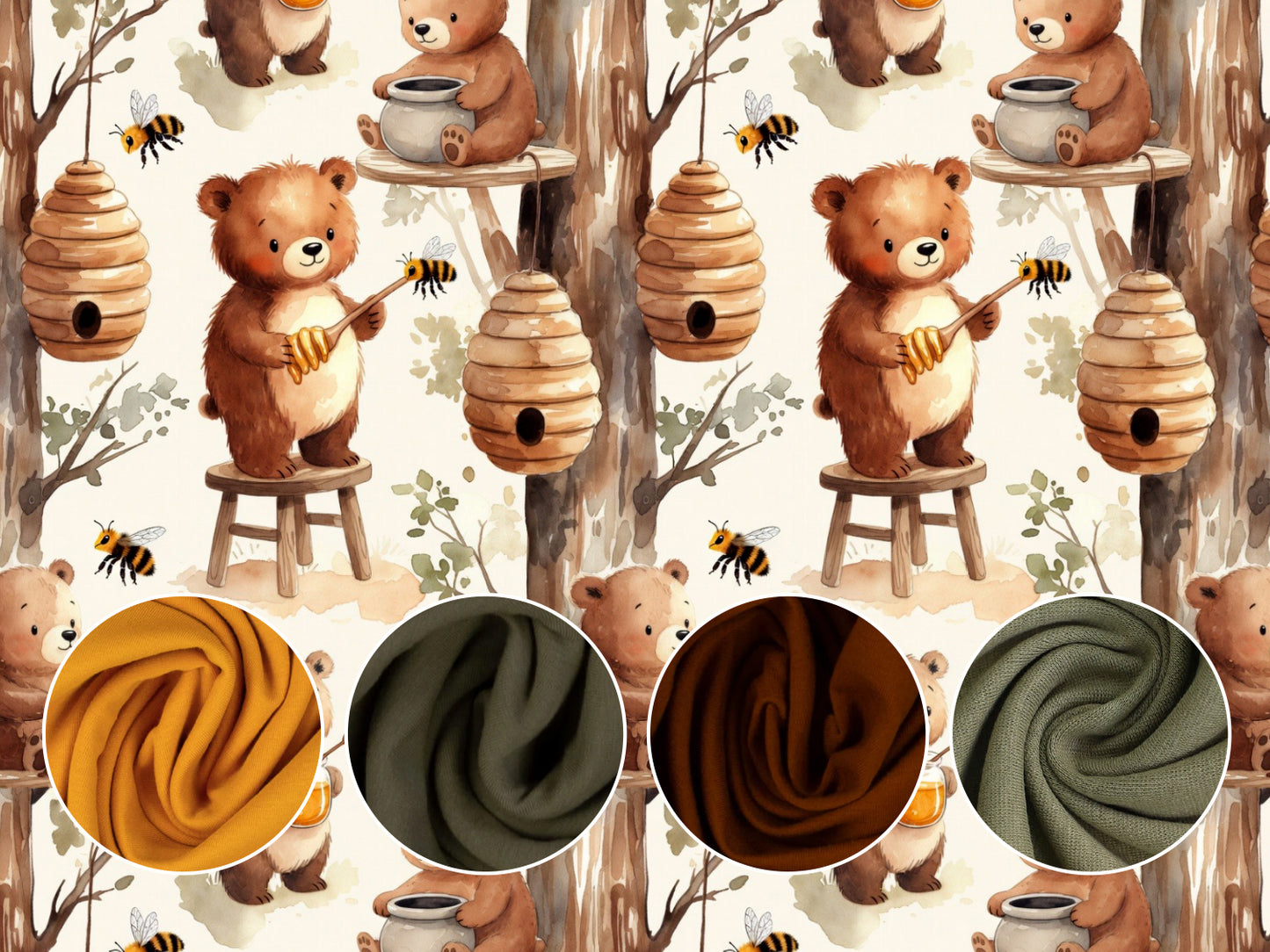 Tissu jersey - Festive Friends - Souris