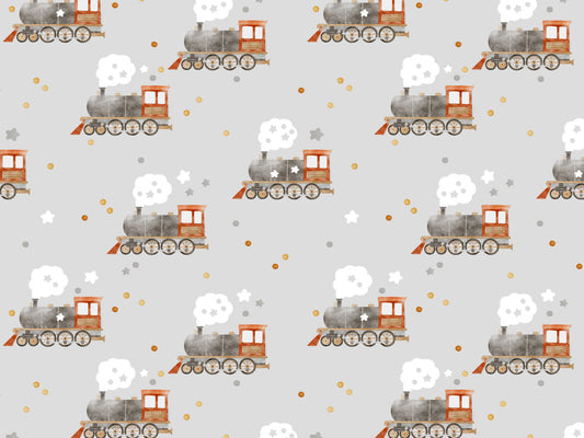 Jersey Stoff - Fahrzeuge - Lokomotive