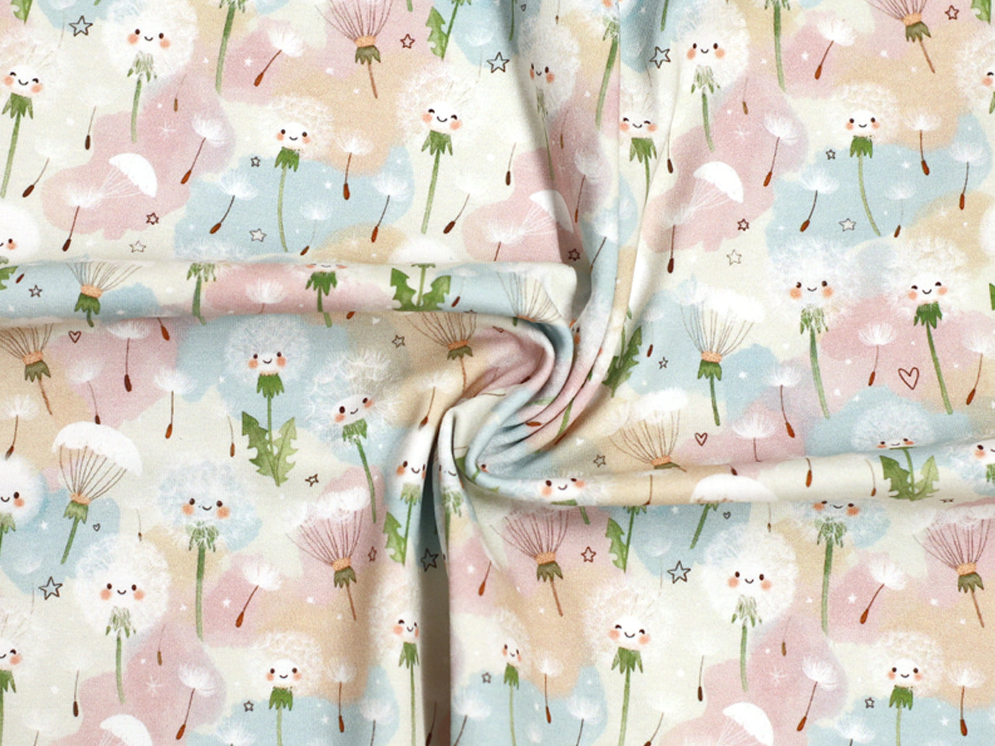 Jersey Stoff - Kleine Pusteblume