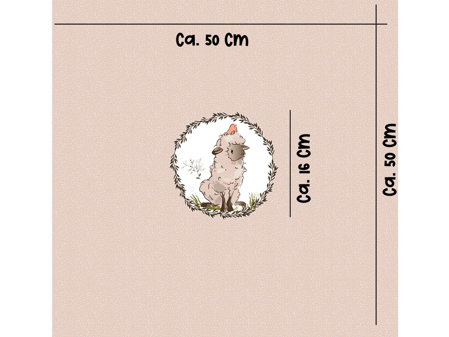 stoff-jersey-baumwolle-baumwolljersey-fruehling-sommer-ostern-schaf-vogel-wiese-beige-rose-PANEL
