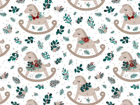 stoff-jersey-baumwolle-baumwolljersey-herbst-winter-weihnachten-weihnachtswunder-kinder-baby-tiere-wolke-tupfen-beige-kombi-Schaukelpferd-2