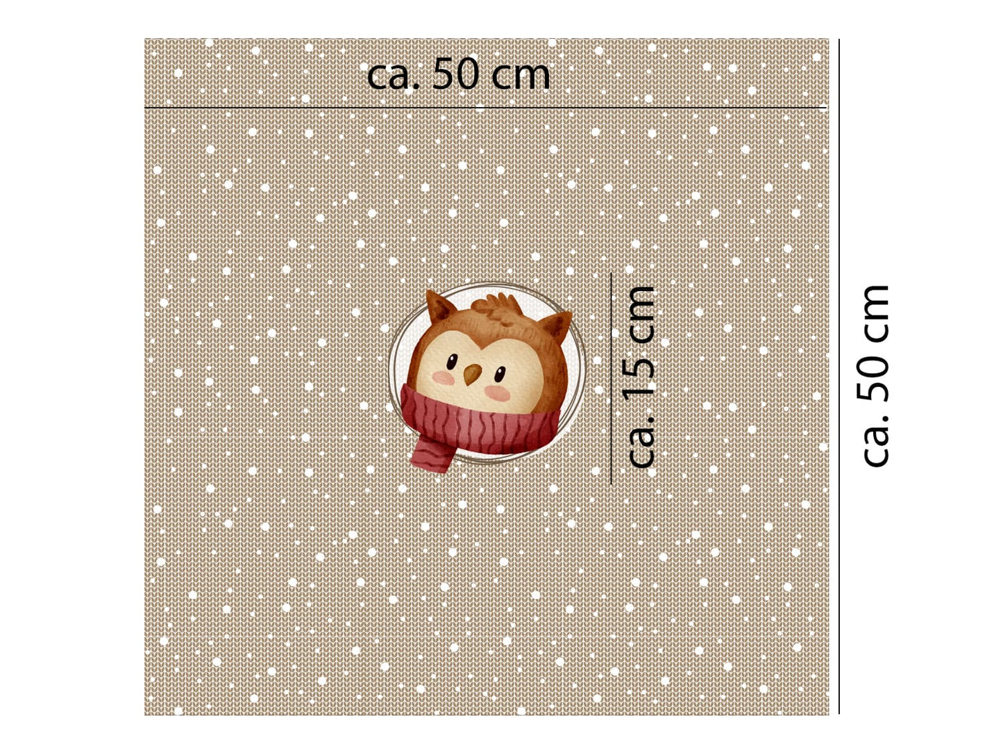 stoff-jersey-baumwolle-baumwolljersey-kathi-kunterbunt-herbst-winter-strickmuster-optik-panel-masse-waldfreunde-eule-schlamm-braun