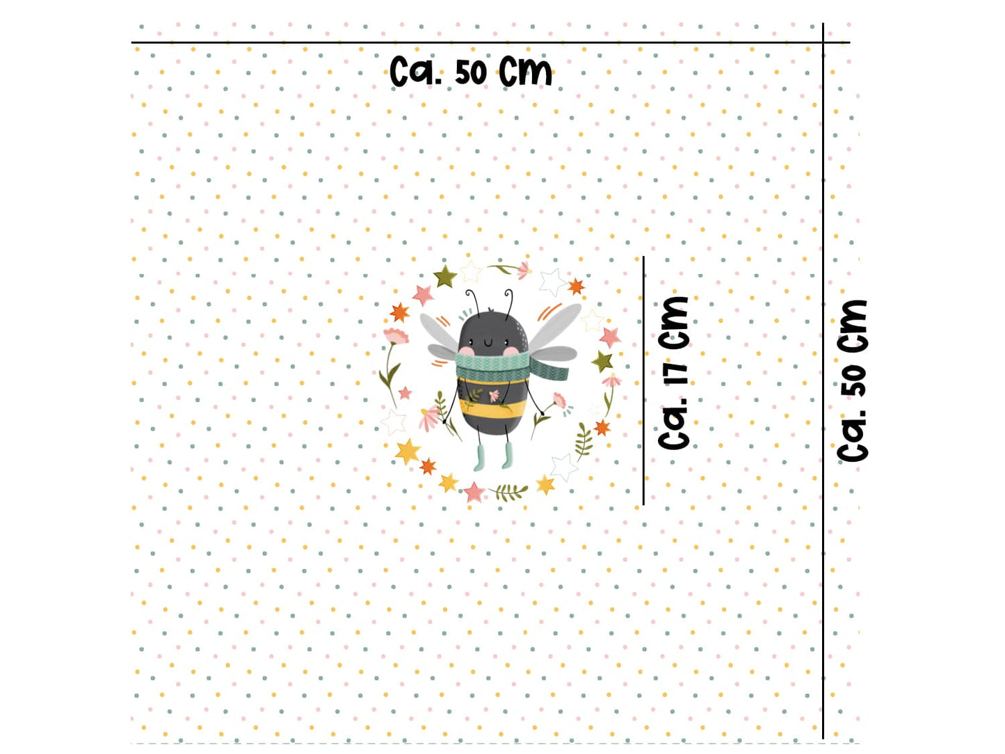 stoff-jersey-baumwolle-baumwolljersey-kathi-kunterbunt-kleine-hummel-blumen-sterne-tupfen-panel-masse