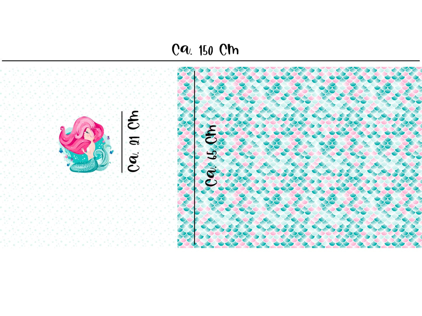 stoff-jersey-baumwolle-baumwolljersey-kathi-kunterbunt-meerjungfrau-mermaid-mint-pink-neu-panel-masse