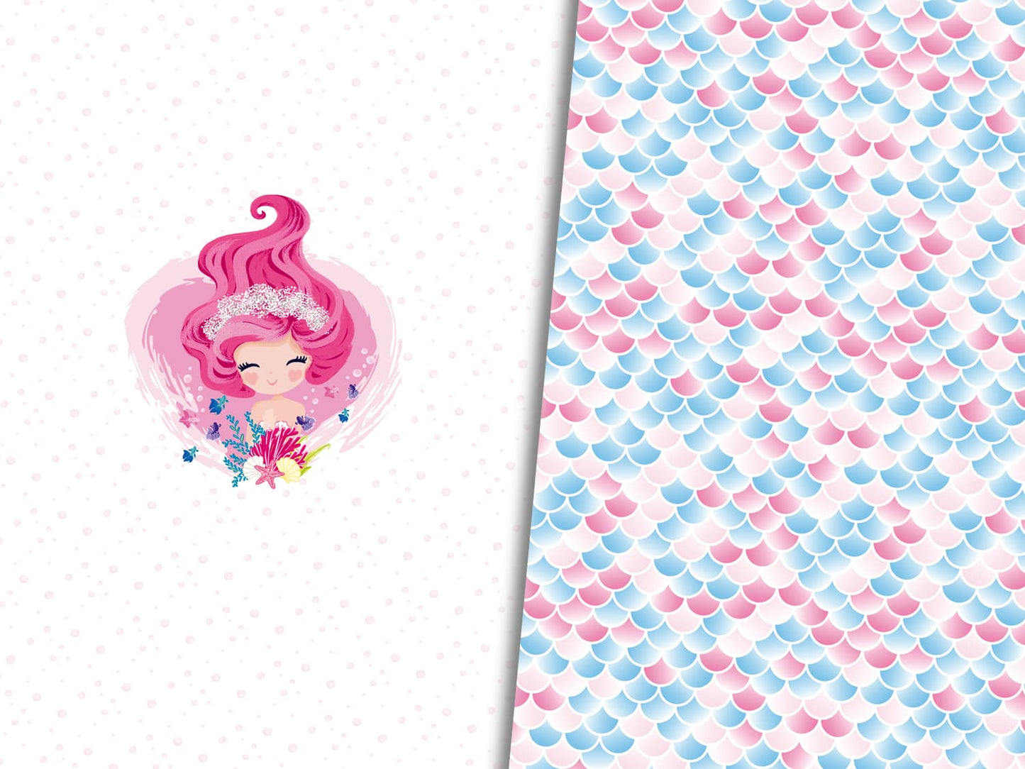 stoff-jersey-baumwolle-baumwolljersey-kathi-kunterbunt-meerjungfrau-mermaid-rosa-blau-neu-panel