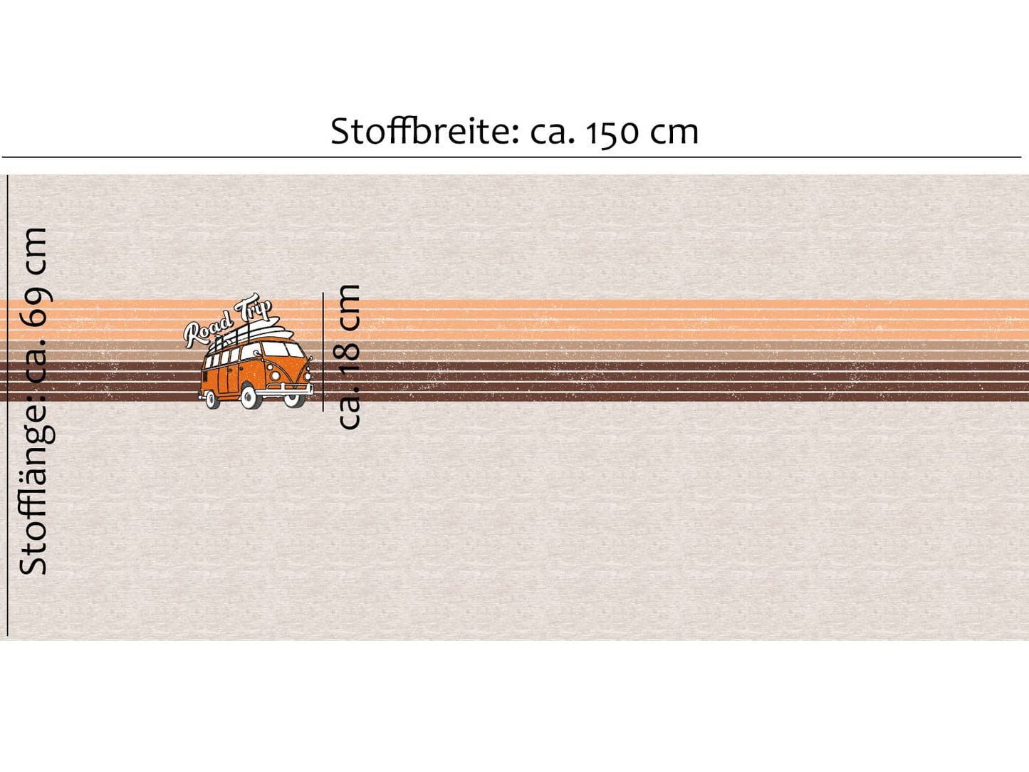 stoff-jersey-baumwolle-baumwolljersey-kathi-kunterbunt-panel-road-trip-camper-van-retro-streifen-beige-meliert-masse