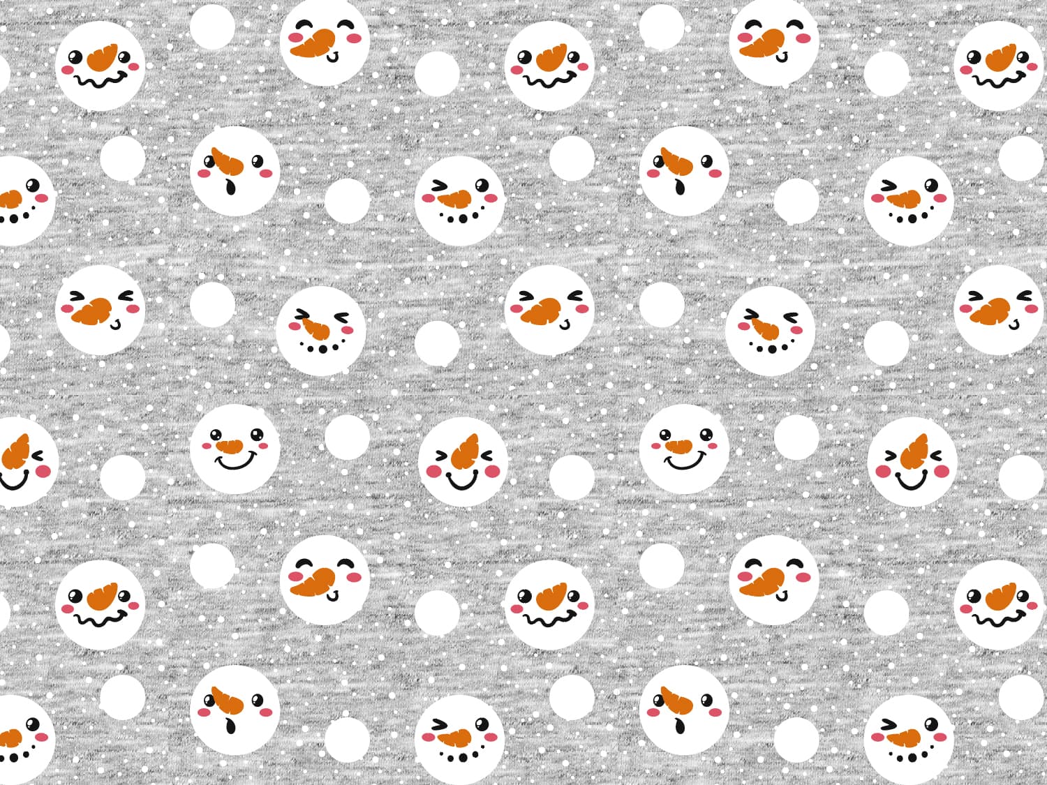 stoff-jersey-baumwolle-baumwolljersey-kathi-kunterbunt-schneemann-gesicht-punkte-tupfen-jeans-optik-meliert-snowman-faces