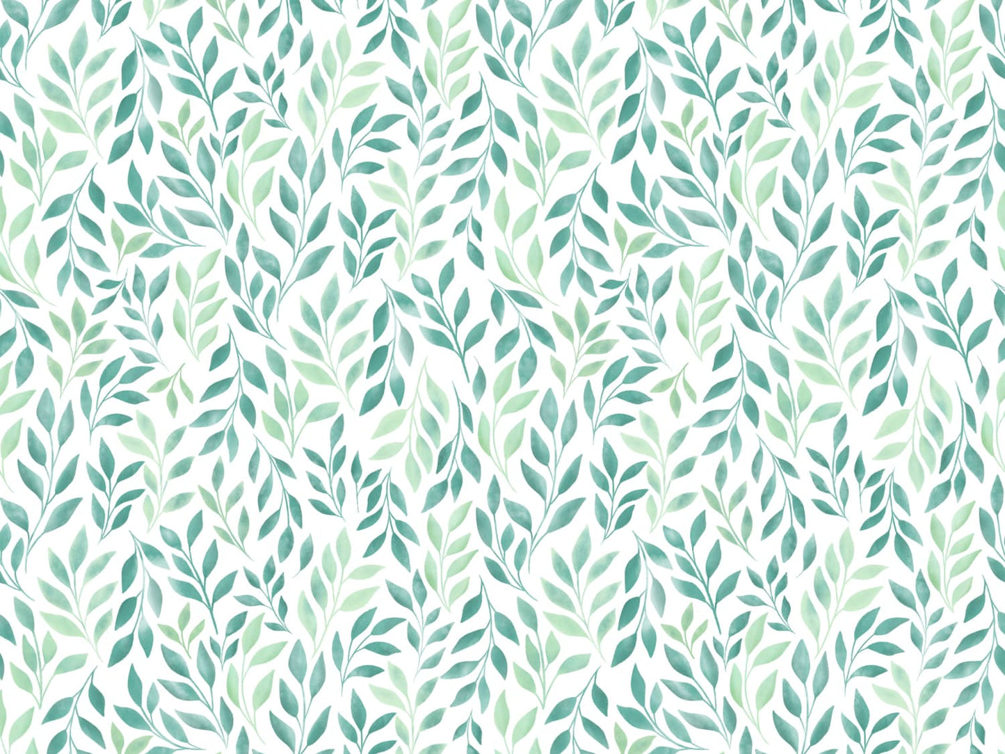 stoff-jersey-baumwolle-baumwolljersey-kathi-kunterbunt-watercolor-leaves-aquarell-blaetter-petrolgruen-aspen-green-hellgruen