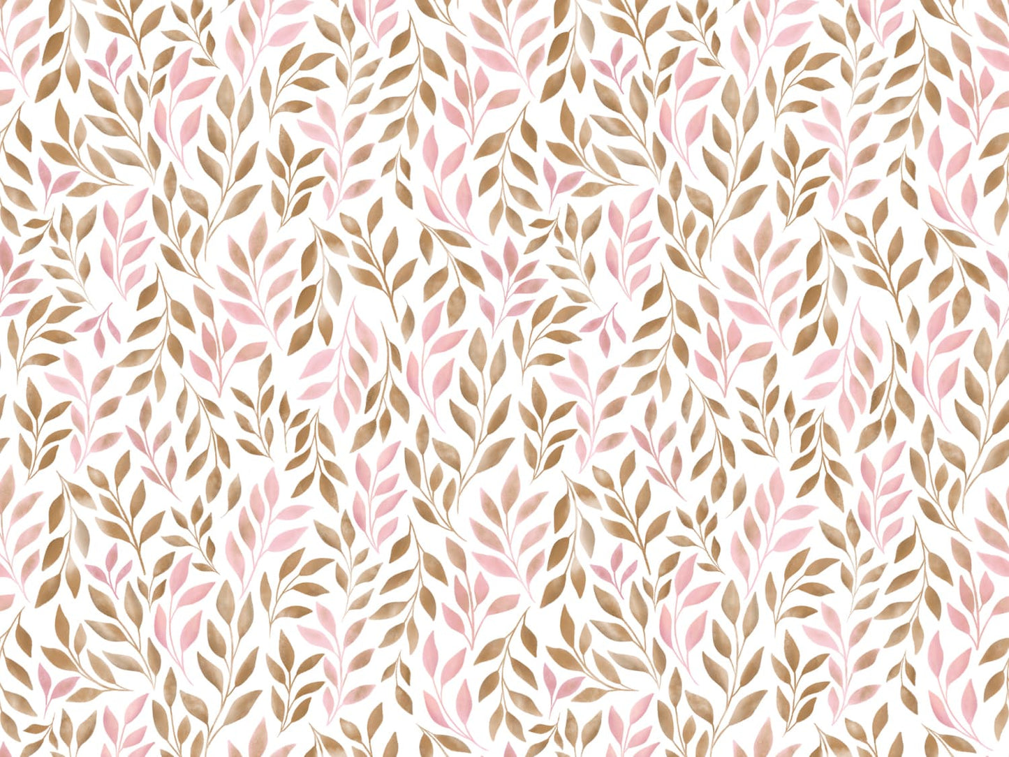 stoff-jersey-baumwolle-baumwolljersey-kathi-kunterbunt-watercolor-leaves-aquarell-blaetter-zimt-hellrosa