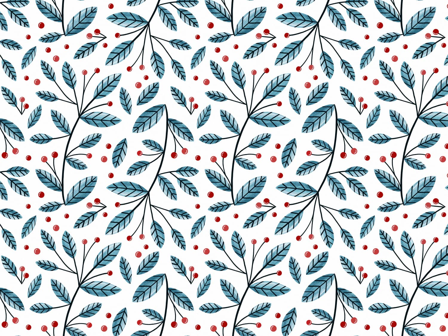 stoff-jersey-baumwolle-baumwolljersey-kathi-kunterbunt-weihnachten-blaetter-zweige-beeren-blau-rot