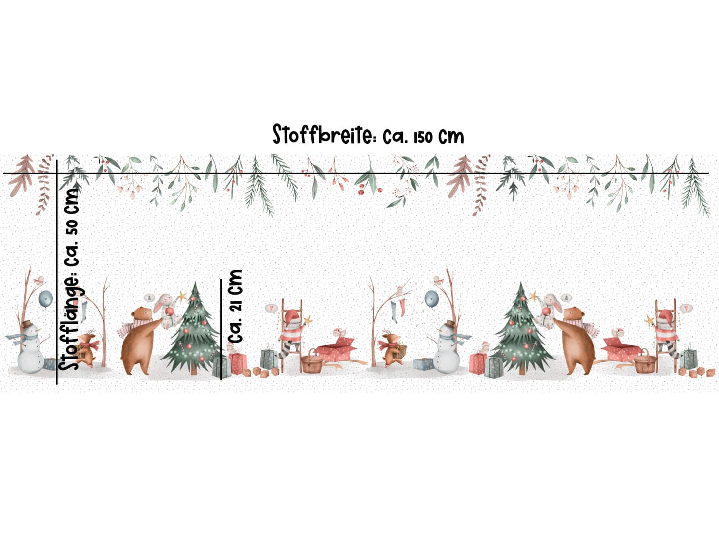 stoff-jersey-baumwolle-baumwolljersey-kathi-kunterbunt-weihnachten-weihnachtszauber-schneemann-dachs-baer-hase-PANEL-borduere-3