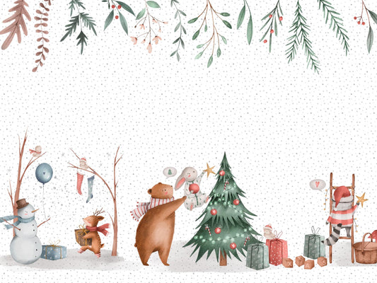 stoff-jersey-baumwolle-baumwolljersey-kathi-kunterbunt-weihnachten-weihnachtszauber-schneemann-dachs-baer-hase-PANEL-borduere