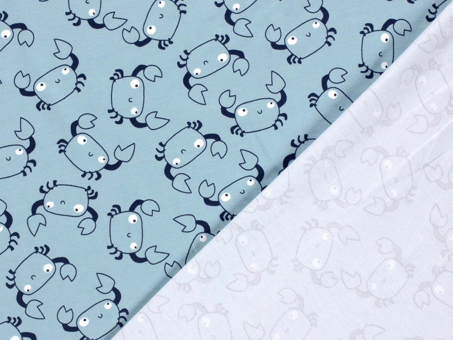 Jersey Stoff - Krabbe - blau