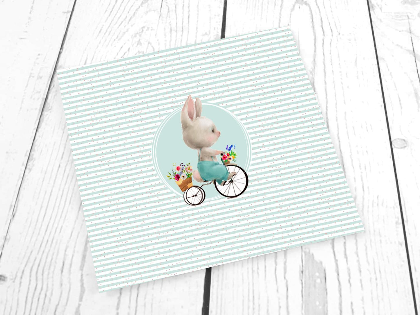 stoff-jersey-baumwolle-baumwolljersey-ostern-hase-fahrrad-panel-streifen-tupfen-mint