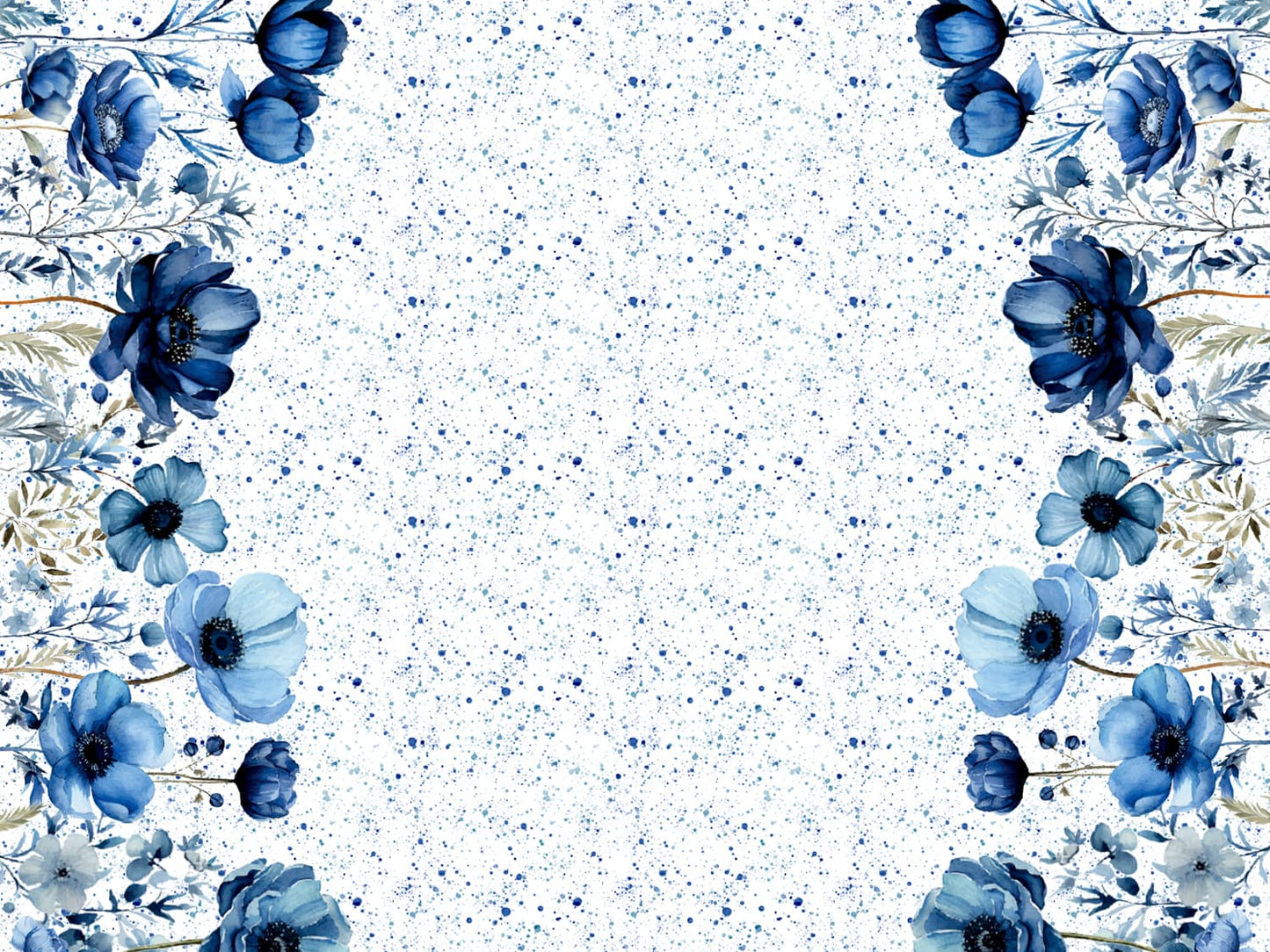 stoff-jersey-baumwolle-baumwolljersey-panel-borduere-blumen-gross-xxl-sprenkel-blau