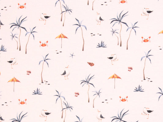 Jersey Stoff - Aurich AM STRAND - creme