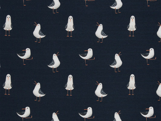 Jersey Stoff - Aurich MÖWE - dunkelblau