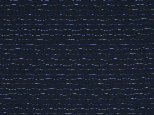 Jersey Stoff - Aurich WELLEN - dunkelblau
