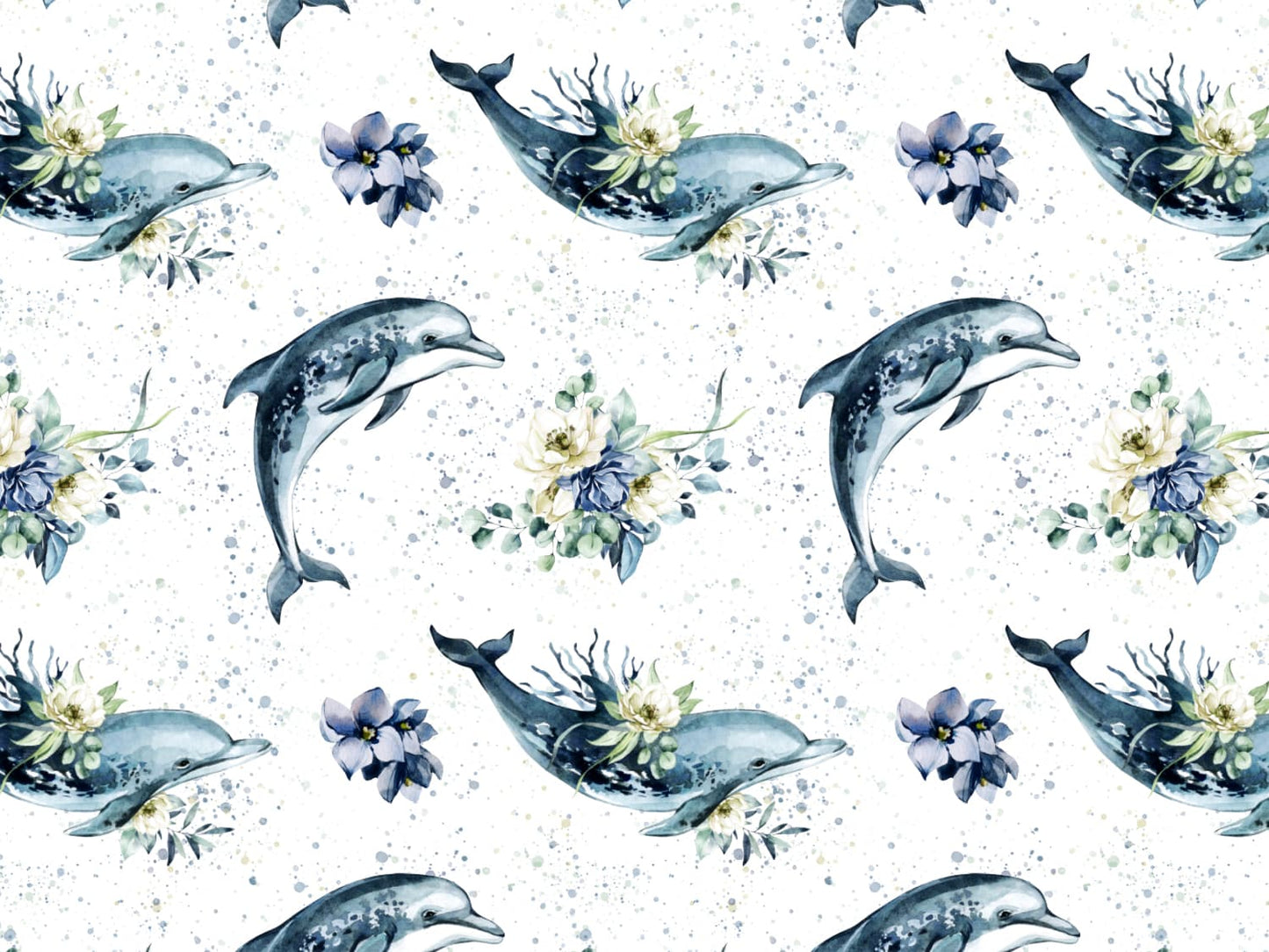stoff-jersey-baumwolle-baumwolljersey-watercolor-aquarell-delfin-kleckse-blumen-blau