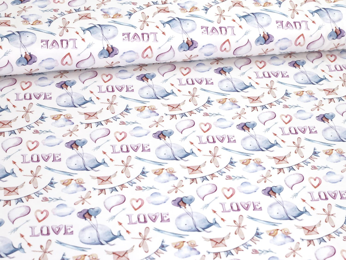 stoff-jersey-baumwolle-baumwolljersey-watercolor-aquarell-fruehling-sommer-maritim-nautical-marine-kleiner-matrose-wal-herz-libelle-vogel-love-wolken-2