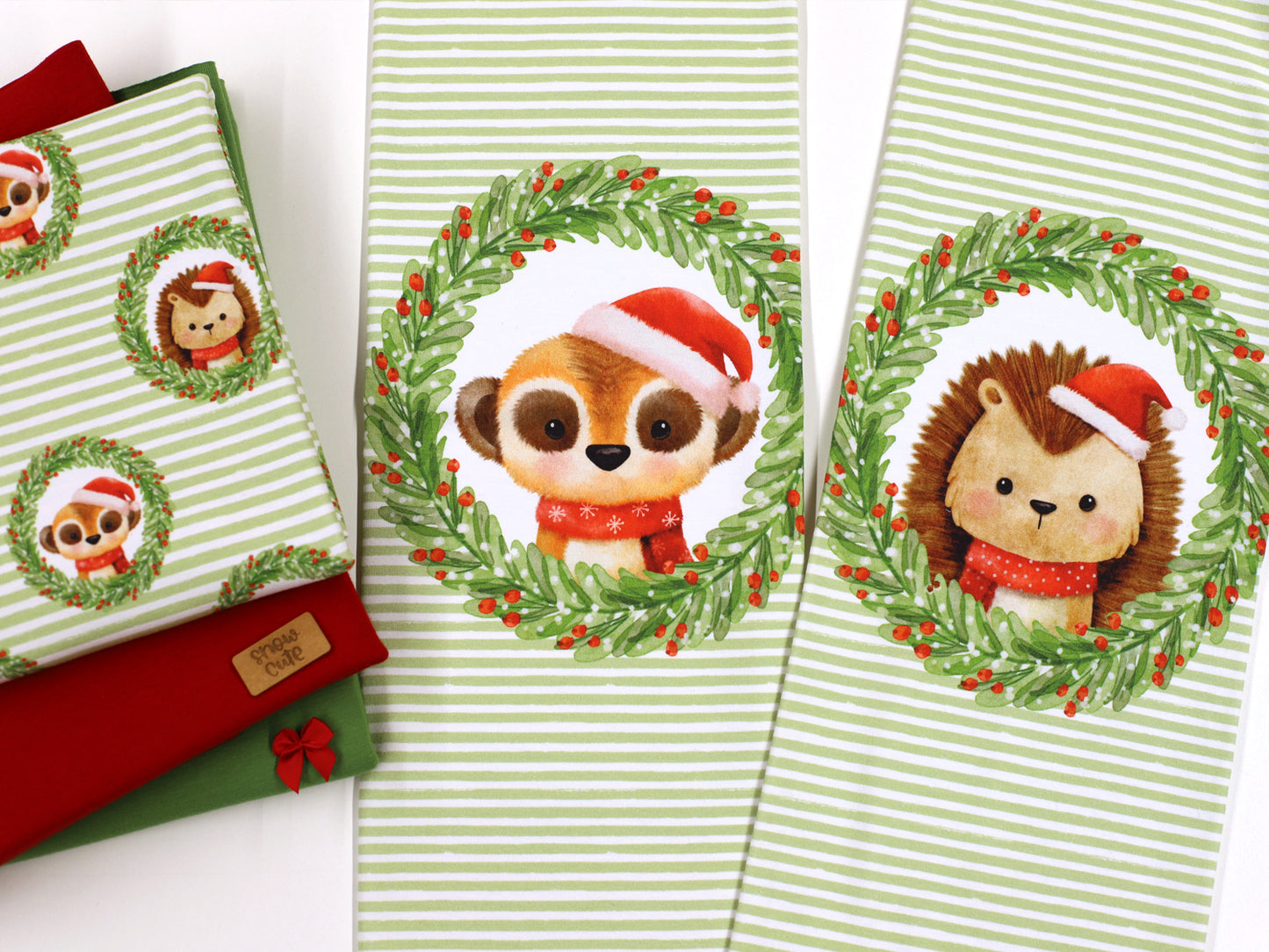 Tissu jersey - Frosty Friends PANEL - Sapin de Noël