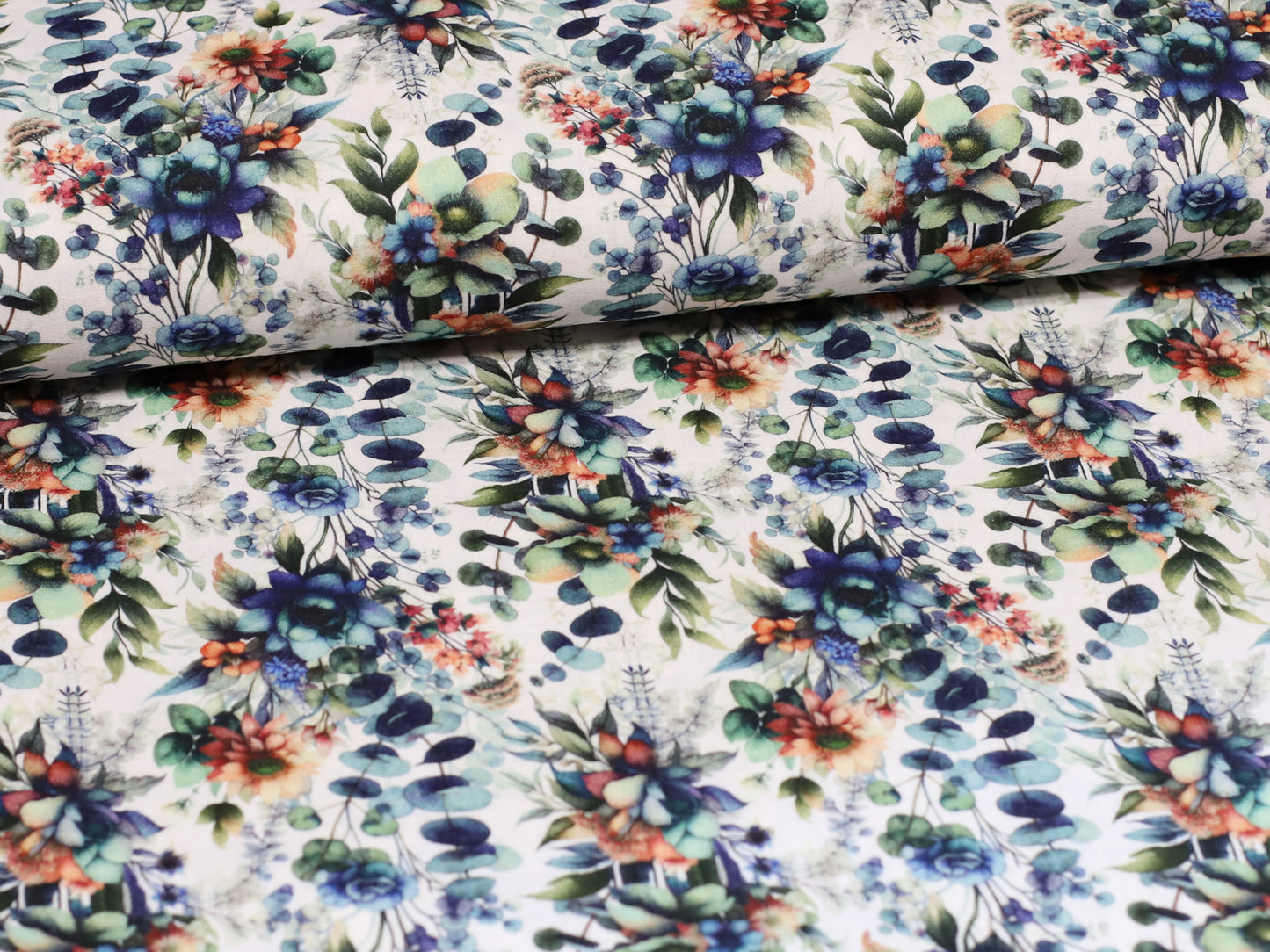 Double Gauze - Musselin Stoff - Flower Bouquet